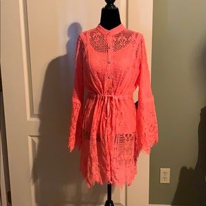 Colleen Lopez lace tie blouse size PM